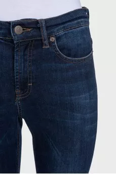 Джинси темно-синього кольору з ефектом потертості