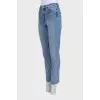 Light blue tapered jeans