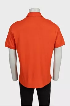 Men's orange polo shirt with buttons