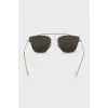 Men's gray sunglasses with green lens