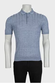 Men's linen polo shirt