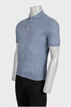 Men's linen polo shirt