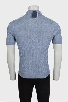 Men's linen polo shirt