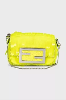 Yellow mini bags decorated with sequins