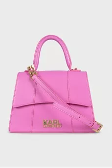 Сетчел рожевого кольору із золотистим лого