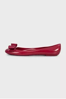Red rubber ballet shoes