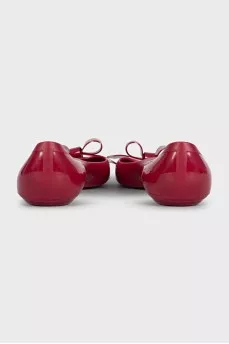Red rubber ballet shoes