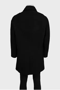 Men's black zippered coat