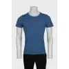 Men's blue striped t-shirt with tag