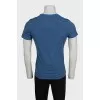 Men's blue striped t-shirt with tag