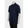 Men's button-down polo shirt with tag