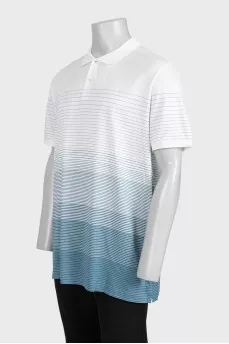 Men's striped polo shirt with tag