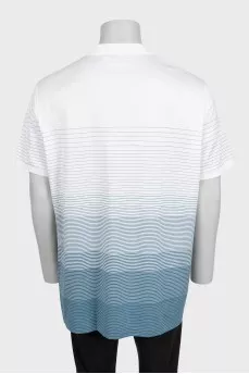 Men's striped polo shirt with tag