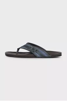 Men's leather flip-flops