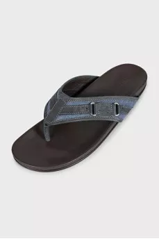 Men's leather flip-flops
