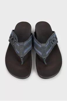 Men's leather flip-flops