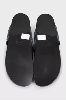 Men's leather flip-flops