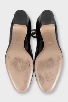 Tan-Go black leather shoes