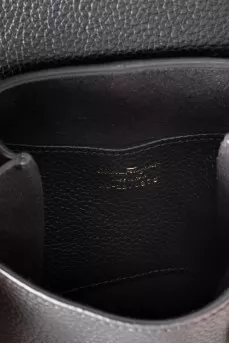 Black leather backpack by Gancini