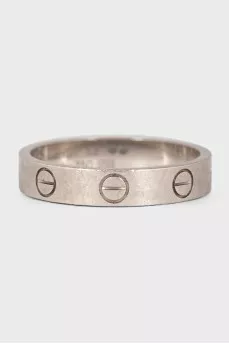 Love ring in white gold