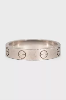Love ring in white gold