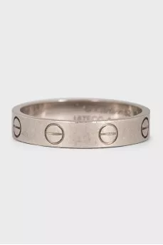 Love ring in white gold