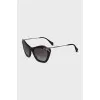 Blue sunglasses with rhinestones