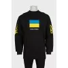 Мужской лонгслив oversize в принт