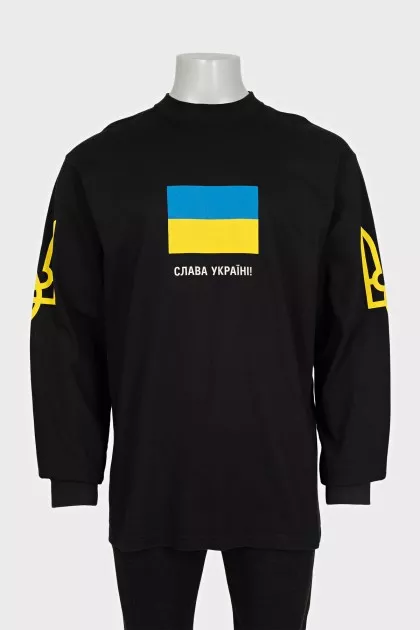 Мужской лонгслив oversize в принт
