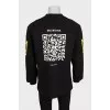 Мужской лонгслив oversize в принт