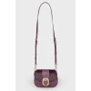 Bag with golden buckle and rhinestones with tag