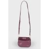 Bag with golden buckle and rhinestones with tag