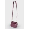 Bag with golden buckle and rhinestones with tag