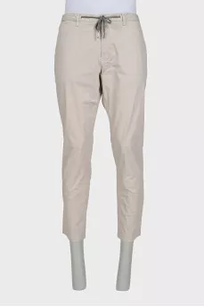 Men's straight-leg trousers with pockets