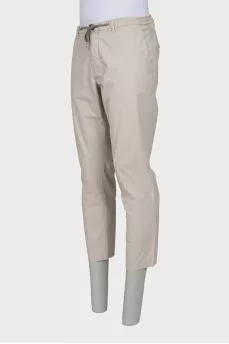 Men's straight-leg trousers with pockets