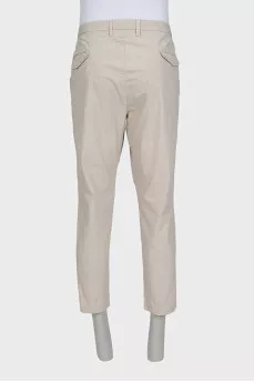 Men's straight-leg trousers with pockets
