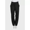 Black sports trousers with pockets