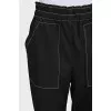 Black sports trousers with pockets
