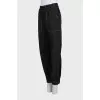 Black sports trousers with pockets
