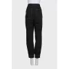 Black sports trousers with pockets