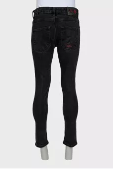 Men's black skinny fit jeans