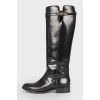 Black gold hardware boots