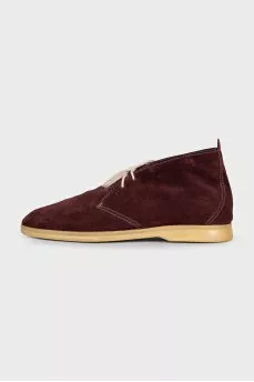 Men's red suede shoes