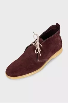 Men's red suede shoes
