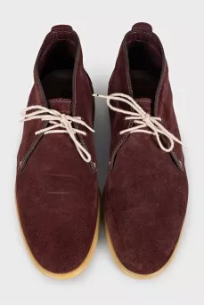 Men's red suede shoes
