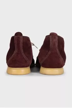 Men's red suede shoes
