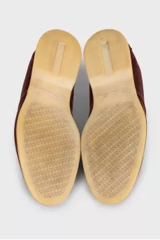 Men's red suede shoes
