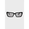 Black glasses with logo