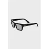 Black glasses with logo
