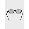 Black glasses with logo